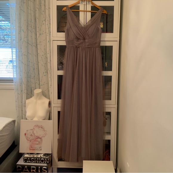 Christina Wu Celebration Bridesmaid Dress A-Line Tulle V-Neck Java Color Size 10 - Picture 3 of 10